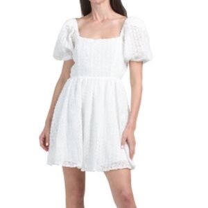 Endless Rose 3D floral Elegant White Lace Dress